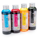 4x100ml Edible Ink Refill Bottle Compatible for Canon Cartridge  4 Color CMYK  (Black, Yellow, Cyan, Magenta)